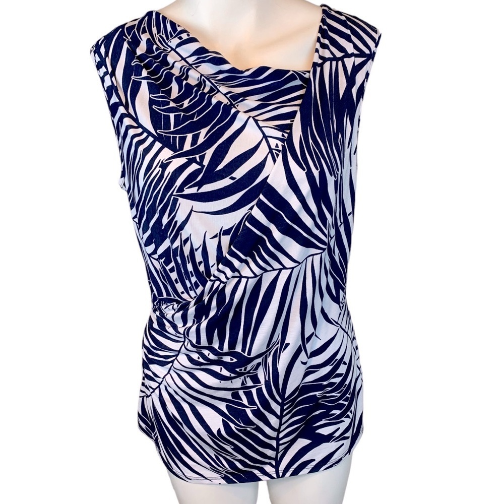 Soft Surroundings Sleeveless Botanical Pattern  Blouse- Sz Small